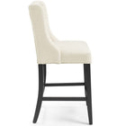 Modway Baronet Tufted Button Upholstered Fabric Counter Stool - Beige-Sinuous Spring Support