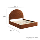 Modway Solana Arched Performance Velvet Queen Platform Bed - Rust-8