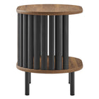 Modway Fortitude Side Table - Walnut Black-Non-marking foot Caps