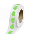 JAM Paper Standard Label Rolls - House Shaped - 1 7/8 x 2 7/8 - Neon Green - 125 Labels/Roll-Colour: Neon Green | Make your mail stand out with colourful shipping address labels.
