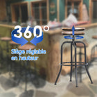 Homy Casa - Tabouret de comptoir/bar réglable en hauteur avec rotation - Naturel - Paquet de 2-Hauteur de montage