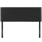 Modway Phoebe Upholstered Vinyl King Headboard - Black-Particleboard Panel