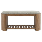 Modway Ashby 45" Geometric Upholstered Bench - Natural/Geometric-Assembly Required