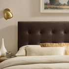 Modway Emily Stain-Resistant Performance Velvet Full Size Headboard - Chocolate Brown-Full Size Headboard