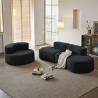 Exform Aubrey Single Seat Sofa - Black-Modular Design: Single seat NO, loveseat YES