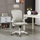 Vinsetto - Chaise de bureau en maille avec appui-tête et soutien lombaire 4D - gris-Soutien lombaire 4D réglable haut/bas et avant/arrière pour soulager le bas du dos