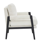 Brassex Hugo Accent Chair - Beige-Rich chenille fabric cover