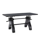 Modway Genuine 60" Crank Adjustable Height Dining Table and Computer Desk - Black-Industrial Dining Table and Computer Desk