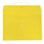 JAM Paper Enveloppes en plastique fini métallique avec fermeture à bouton et ficelle, 9 3/4 x 13 po, jaunes, paq./12-Taille : 9 3/4 x 13 po
