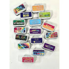 Ashley Productions Non-Magnetic Mini Whiteboard Erasers - Motivational/Character Building - 16 Pack-Fun and colourful designs