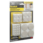Scotch - Patins en feutre paquet-prime, beige, tailles assorties, Paquet de 162-Parfait pour protéger les planchers en bois franc