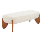 Zuo Charm Bench - Ivory-3 year limited warranty