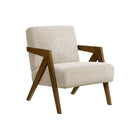 Monarch Specialties Upholstered 30"H Modern Mid-Century Accent Chair With Walnut Solid Wood Legs - Cream Fabric-This 30"h upholstered accent chair features soft touch cream fabric with foam cushioning, delivering comfortable seating that fits beautifully in a living room or bedroom.