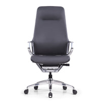 Nexten Pro Full Height Back Office Chair - Grey-Premium genuine leather office Chair