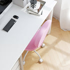 HOMCOM - Chaise de bureau en forme de cœur à hauteur réglable - rose-Couleur : Rose