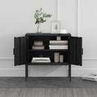 Manhattan Comfort Ava 23.6" Modern Accent Cabinet - Black-Clean Lines and a Minimalist Silhouette, Perfect for Contemporary and Transitional Spaces