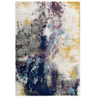 Modway Entourage Adeline Contemporary Modern Abstract Area Rug - 8 ft W x 10 ft L - Blue Grey Yellow Ivory Pink-Contemporary Abstract Area Rug