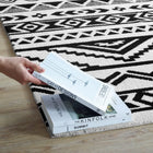 Modway Haku Geometric Moroccan Tribal Area Rug - 5 ft W x 8 ft L - Black/White-Gripping Jute Fabric Underside