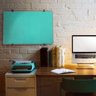 Viztex Tempered Glass Dry Erase Whiteboard - 30" x 40" - Light Teal-The magnetic surface provides a dual-purpose writing and document mounting board (Note: high-powered magnets required for magnetic glass boards).