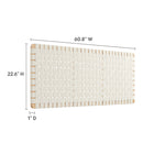 Modway - Sparta Montage mural en tissage Cuir végane Tête de lit Queen, Beige naturel-6