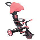 Globber Trike Explorer - Coral Pink-4-in-1 tricycle and balance bike for toddlers aged 10 months+ and kids 2 to 5 years, offering maximum product use across different stages