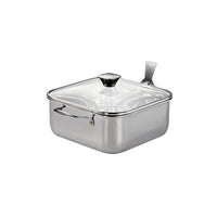Tramontina Tri-Ply Clad 11" Stainless Steel Covered Square Roasting Pan-ideal for your favorite casseroles, one-dish meals, and side dishes - with an elegant design for kitchen to table serving