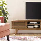 Modway Render 70" Entertainment Center TV Stand - Walnut-Smooth Wood Grain Laminate