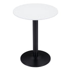 Zuo Alto Bistro Table - White/Black-Painted MDF round shape tabletop