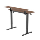 Uplite - Bureau debout à hauteur réglable électrique à moteur unique avec étagère - Brun-Une partie du bureau peut être surélevée pour devenir une étagère ou abaissée pour se transformer en une surface de bureau plane