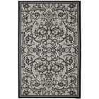 Avocado Decor Valentine Freesia Rectangular Area Rug - 2.3' x 7.2' - Ecru/Grey-Ecru/Grey, Viscose