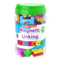 University Games The Learning Journey Magnetic Linking Letters - Educational Toy for Kids - Early Learning Letters - Alphabet Puzzle for Kids-Stimulates tactiles and motor skills