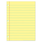 Ashley Productions Smart Poly PosterMat Pals Space Savers - 13" x 9-1/2" - Yellow Notebook Paper - 10 Pack-Use with dry erase or water based markers and washable crayons. Write-on/wipe-off surface.