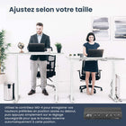 MotionGrey - Bureau assis-debout électrique à double moteur, réglable en hauteur, 165 po de largeur - Cadre blanc-7