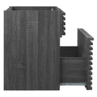 Modway Render 18" Wall-Mount Bathroom Vanity Cabinet - Charcoal-Sink Basin and Fixtures Not Included