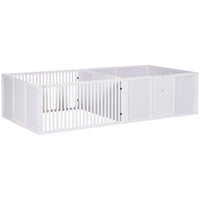 PawHut Whelping Box for Dogs with Removable Doors - 81" L x 39" W x 20" H - White-For all breeds and sizes
