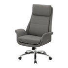 Monarch Specialties 7252 Ergonomic Leather-Look Office Chair - Dark Grey-This upholstered office chair features a supportive high back design with foam cushioning and a dark grey leather-look finish for a comfortable seating experience during long hours of work at your computer desk
