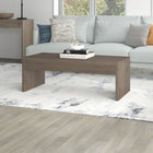 Hudson&Canal - Table basse rectangulaire Lawrence , 48 po de largeur, en chêne gris vieilli-Caractéristiques assemblage facile