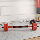 Soozier 66 lb 4-in-1 Weight Dumbbell Set - Barbell Kettlebell Push Up Stand - Red-Add or lower the weight, ensuring a comfortable workout 