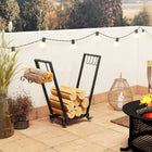 Outsunny - Porte-bûches extérieur 31 po- Porte-bûches en métal robuste-Structure en acier avec revêtement en poudre, adaptée à l'intérieur et à l'extérieur léger 