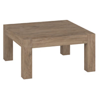 Hudson&Canal - Table basse carrée Langston de 86 cm de largeur, , en chêne gris vieilli-Un design contemporain minimaliste pour votre salon, votre bureau et plus encore