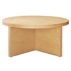Modway - Silas Manche Table basse en bois - Naturel-Table basse ronde moderne