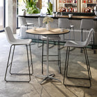 Flash Furniture 36" Round Wood Cocktail Table with 30" & 42" Columns-36'' Round Birchwood Top