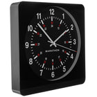 Marathon Large 12-Inch Analog Wall Clock with Auto-Night Light & Silent Sweep - Black/Black (CL030057BK-BK1)-This clock was engineered with a silent, continuous-sweep second hand quartz movement. It does not emit a ticking sound.