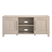 Hudson&Canal Chabot TV Stand for TV's up to 65" - Alder White-A transitional design accommodates TVs up to 65" for your entertaining space