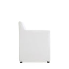 Manhattan Comfort Anna Square 22.83" Modern Faux Leather Upholstered Dining Armchair - Cream - Set of 2-Made to Last. Commercial Grade Product