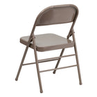 Flash Furniture HERCULES Series Triple Braced & Double Hinged Beige Metal Folding Chair-Triple Braced and Double Hinged Frame