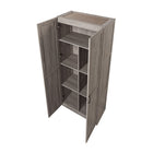 Manhattan Comfort - Ensemble moderne Hopkins 2 pièces, armoire de rangement à 14 étagères, 59,22 po - Gris-Rangement spacieux dans un design élégant et peu encombrant Option d’ajouter des modules pour créer une armoire plus large