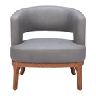 Zuo Penryn Accent Chair - Slate Grey-Cozy polyester linen fabric