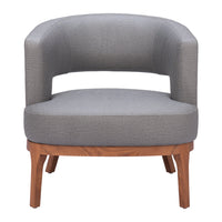 Zuo Penryn Accent Chair - Slate Grey-Cozy polyester linen fabric