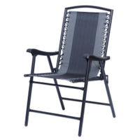 Dura Housewares Nice Folding Chair - Grey - 4 Pack-Constructed with a sturdy frame and breathable sling-tex and polyester fabric